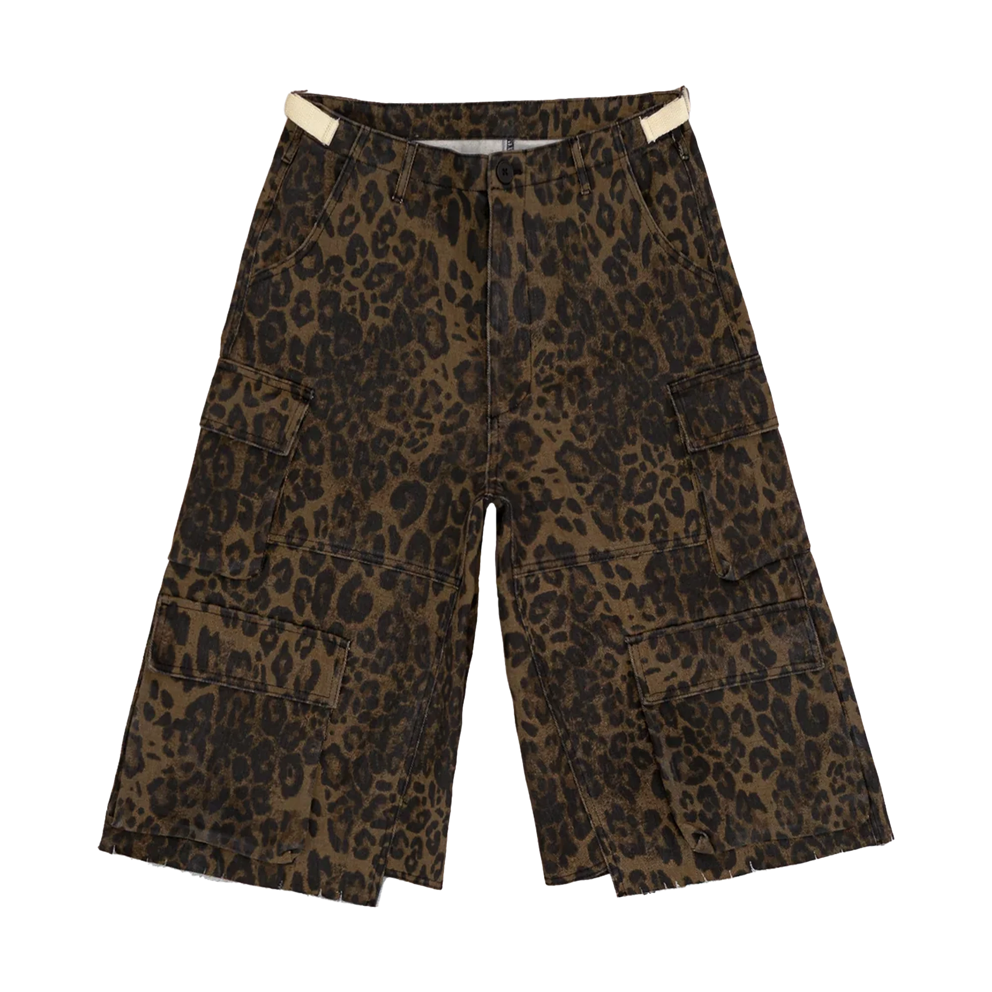 Baggy Cargo Shorts "Leopard"