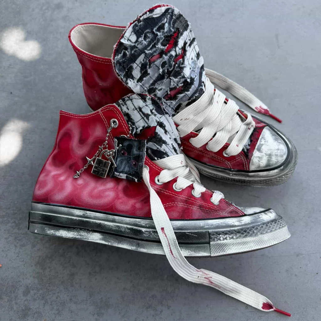 Custom DZJ Chucks "Red"
