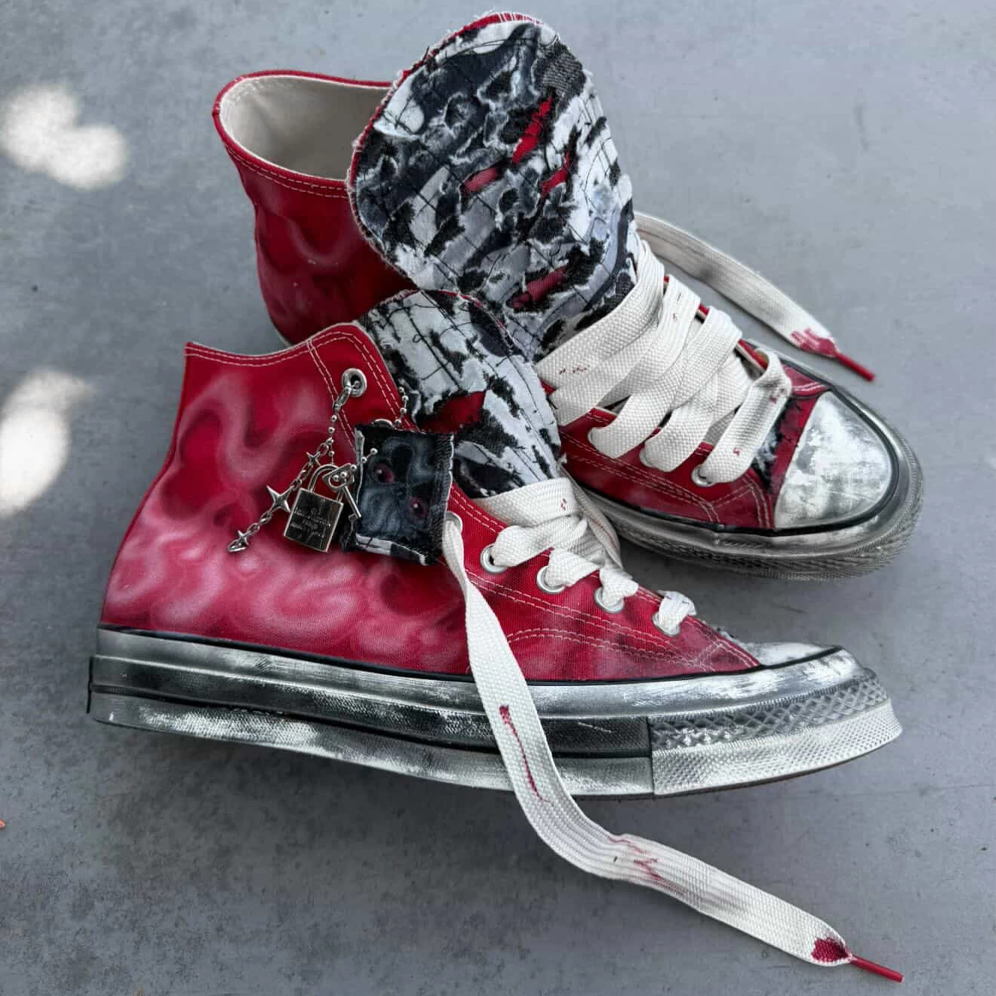 Custom DZJ Chucks "Red"