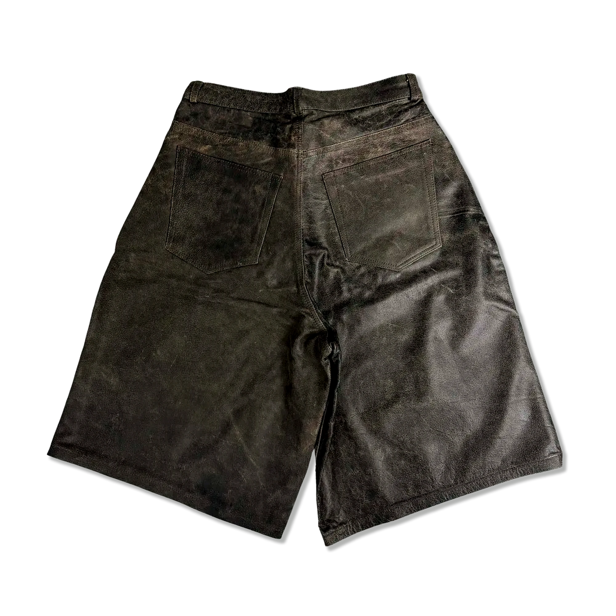 Rusted Chocolate Leather Shorts "Brown"