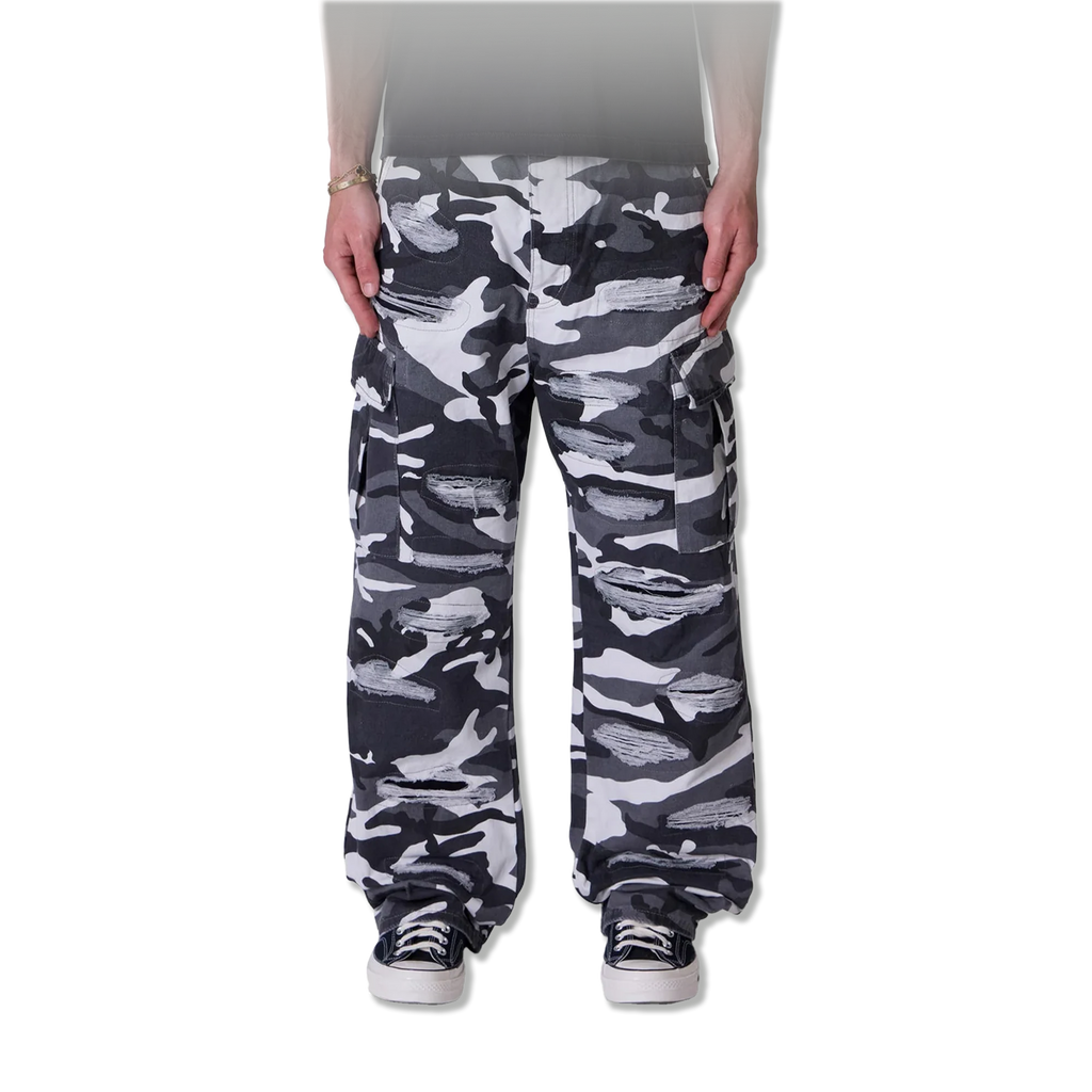 Ultra Baggy Cargo "White Camo"