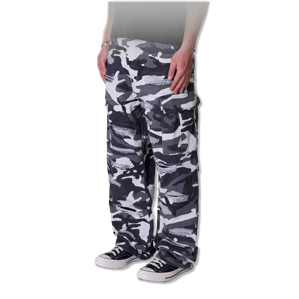 Ultra Baggy Cargo "White Camo"