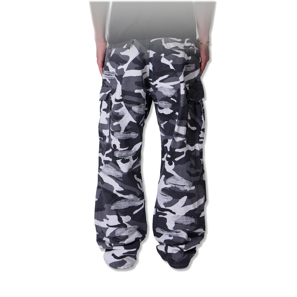 Ultra Baggy Cargo "White Camo"