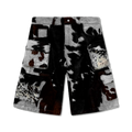 Utility Cowhide Cargo Leather Shorts “Brown and White”
