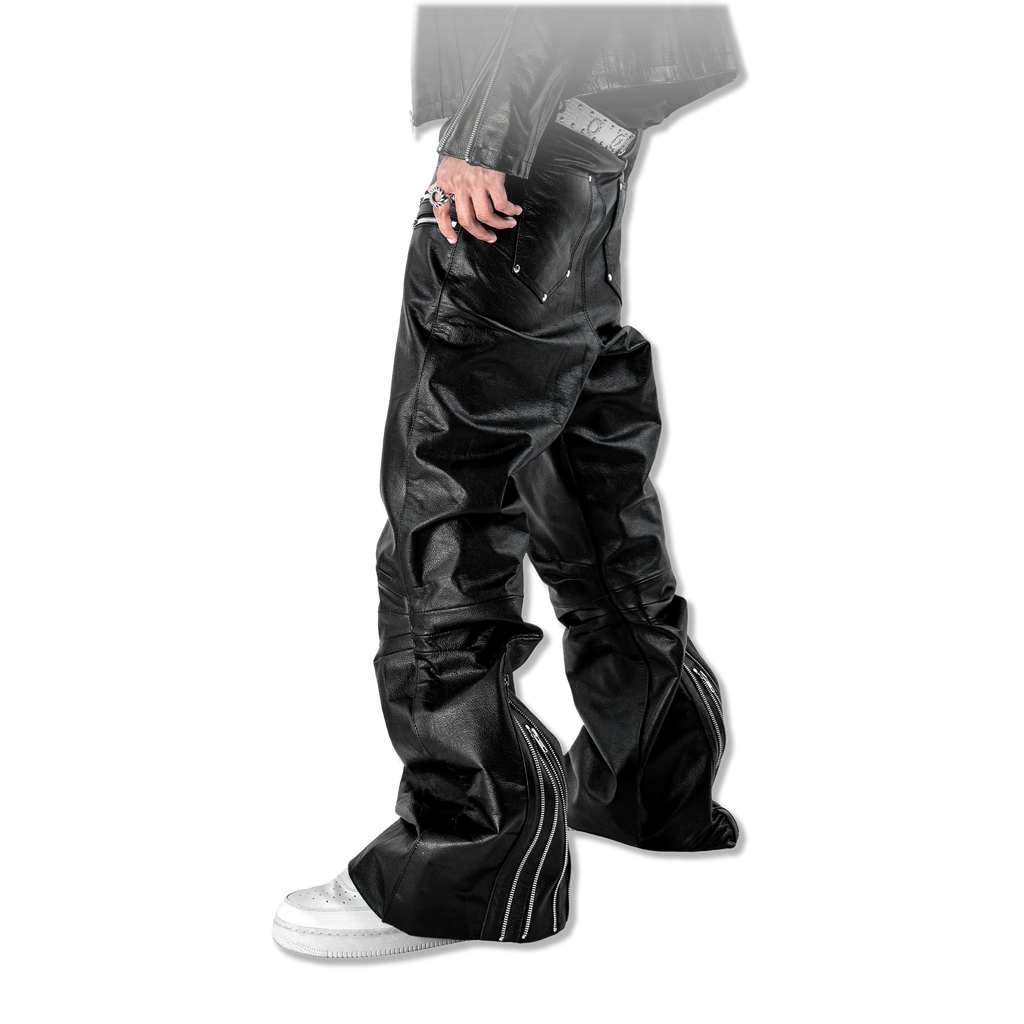 Slate Leather Pants "Black"