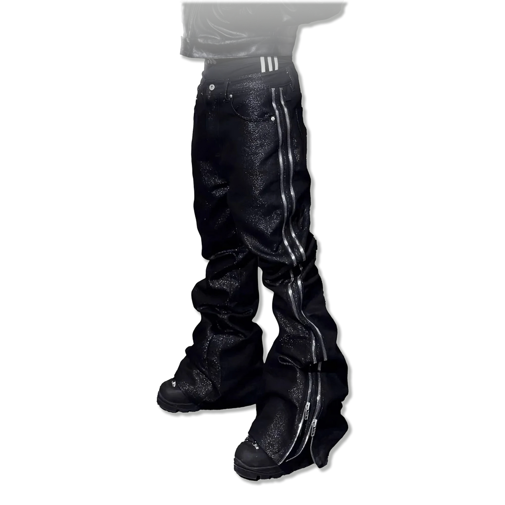 Bolan Bootcut Double-Zip "Black"