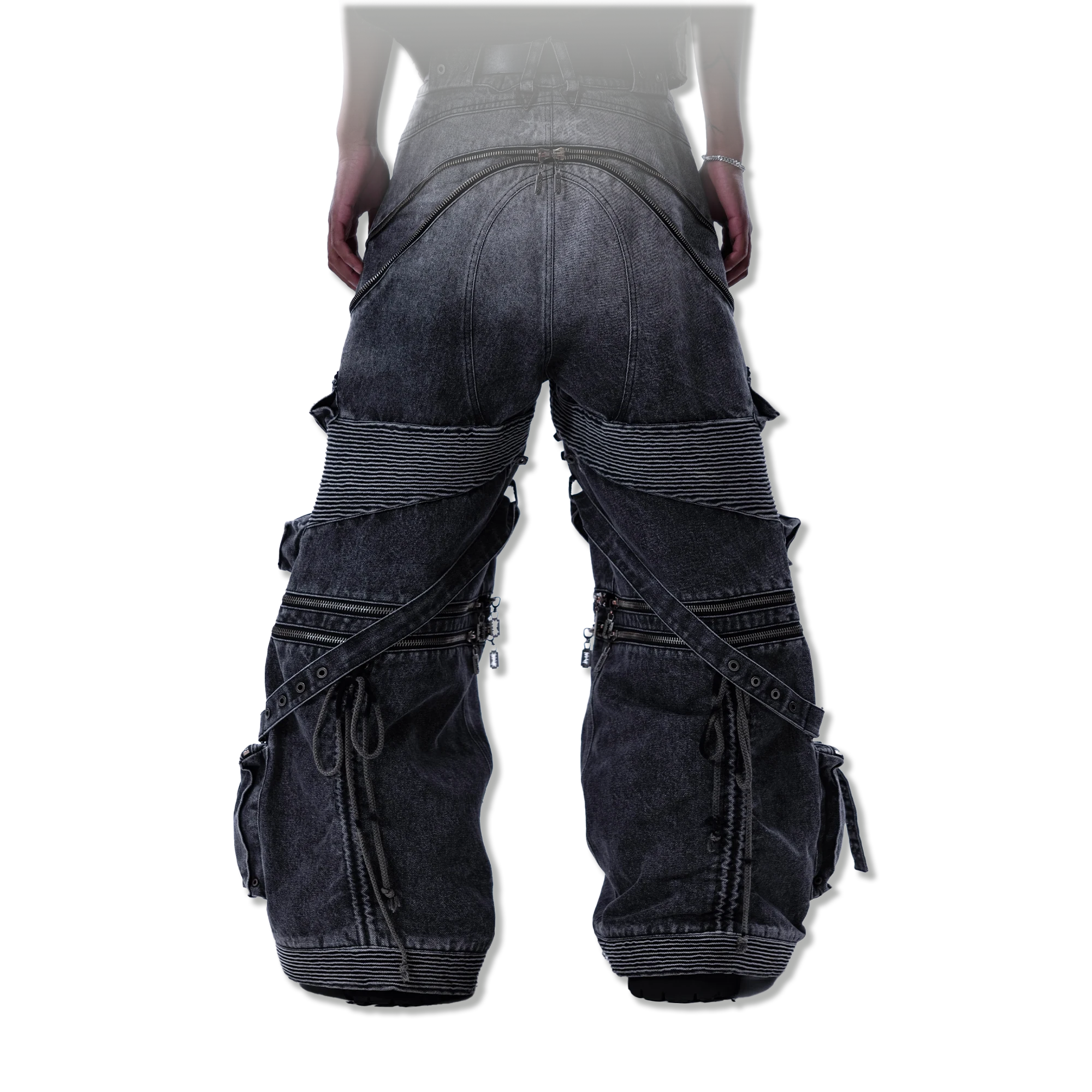 Night Heavy-Duty Denim Pants “Washed Black”