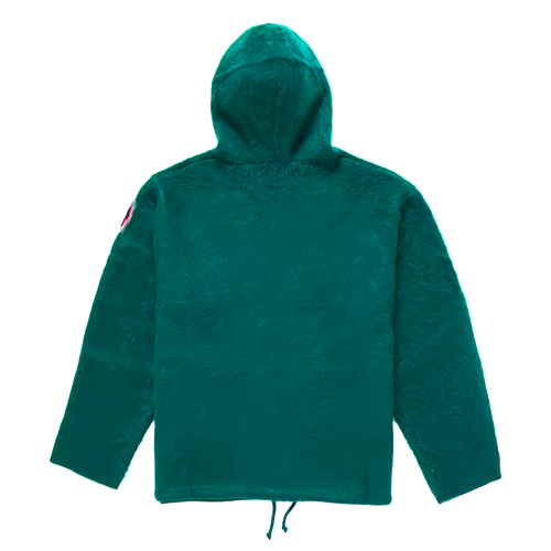 Accent Brushed Zip Up Hooded Sweater "Green"