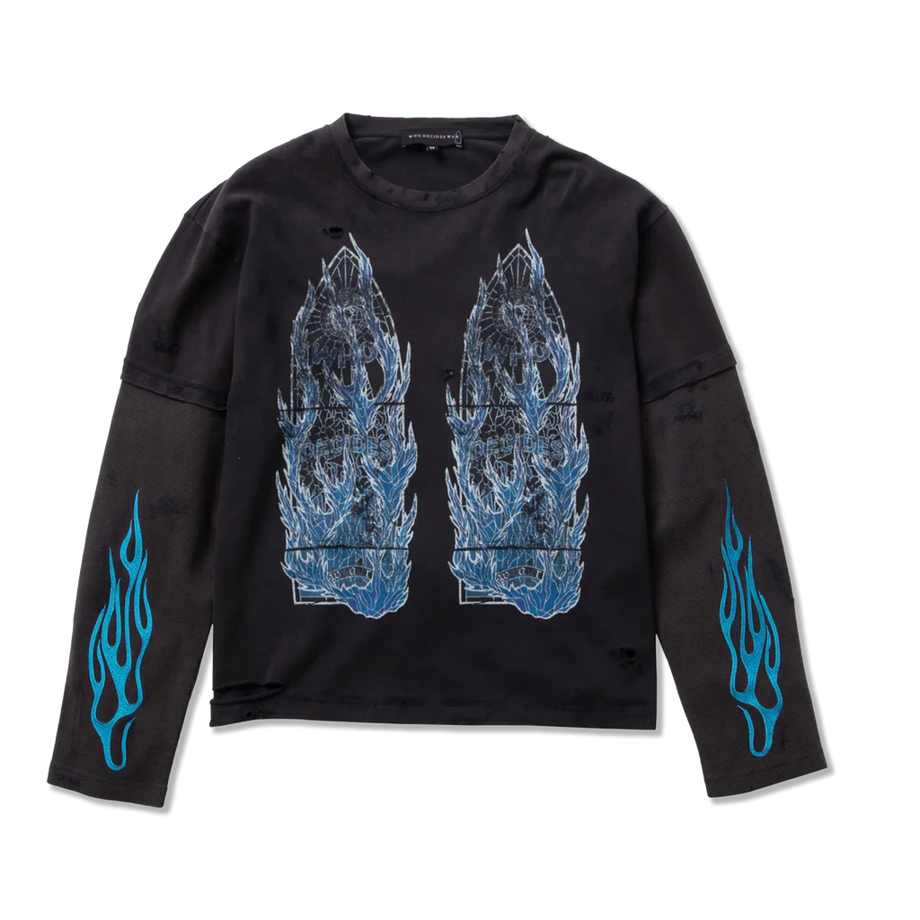 Flame Glass Double Jersey "Black"