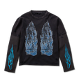 Flame Glass Double Jersey "Black"