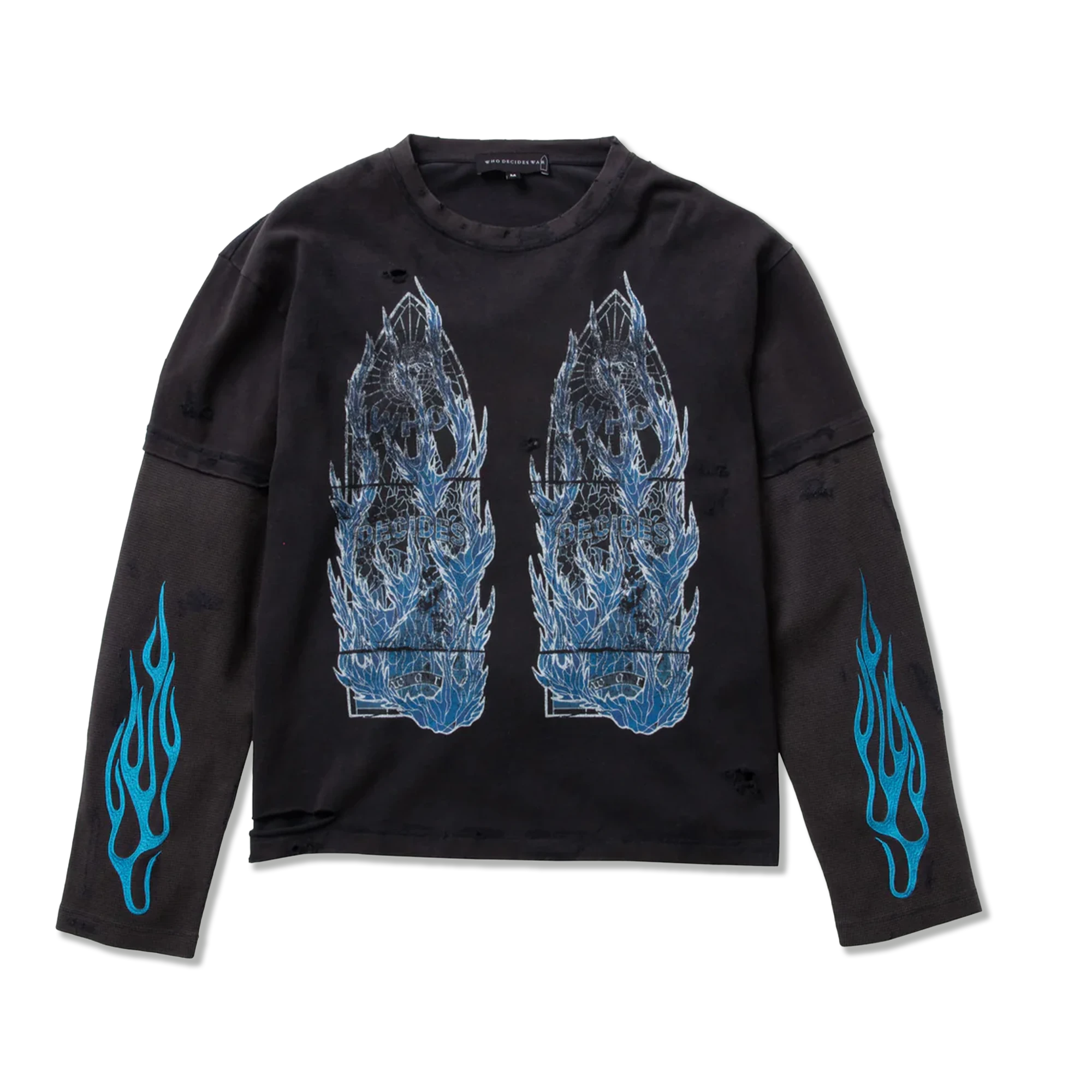 Flame Glass Double Jersey "Black"