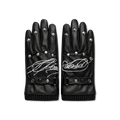 Calligraphy Leather Gloves "Black"